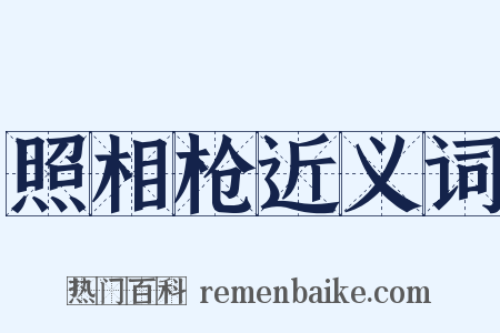 照相枪近义词是什么意思的图片